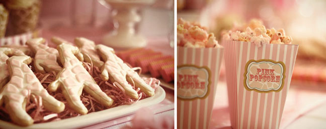 pink giraffe baby shower pink popcorn by My Good Greetings via The Party Teacher
